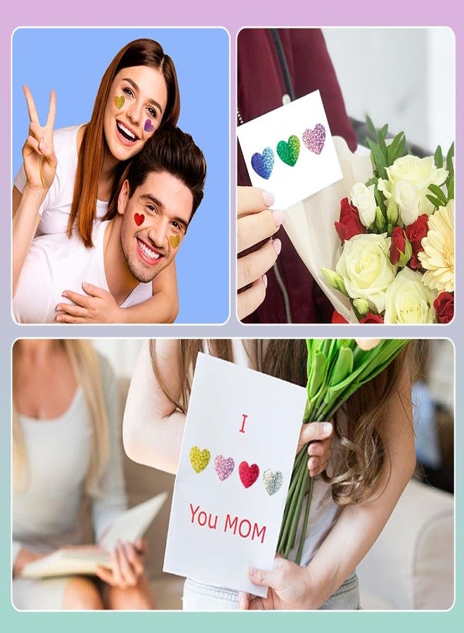 ٥٠٠ قطعة من ملصقات القلوب، ملصقات قلوب للأطفال، ملصقات لامعة لامعة مقاس ١ بوصة ذاتية اللصق وملونة للأظرف، لتزيين حفلات أعياد الميلاد، وحفلات عيد الحب، وحفلات الزفاف، ومستلزمات الفصول الدراسية للمعلمين - Image 4